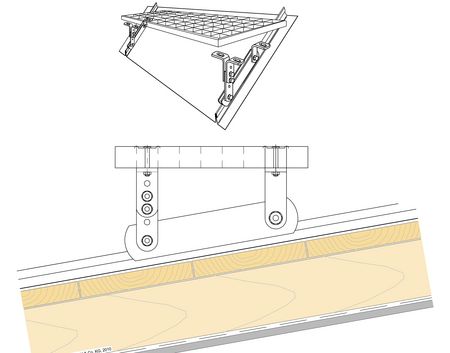 Visualisierung Dachtrittsystem von REES auf Zinkdach